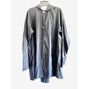 Maralyce Ferree Scarborough Maine Black Woman's Rain Jacket‎ Size S High Low
